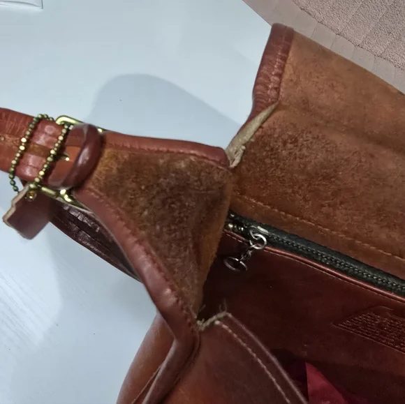 Vintage 1960-1970s Coach Courier Made In NYC Rust, Pre-Creed - Picture 7 of 15